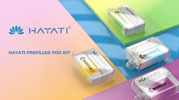 Hayati Miniature 600 Prefilled Pod Kit Vape - плава малина: Мали уређај, велико искуство